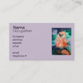 Flaumiger Flamingo Visitenkarte (Vorderseite)