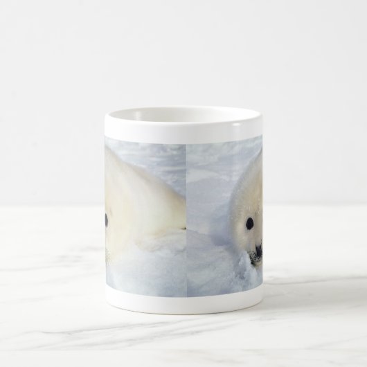 Flaumiger Harfen-Siegel-Welpe Kaffeetasse (Mittel)