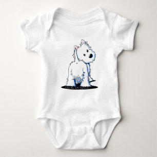 Flaumiger Hintern Westie Baby Strampler
