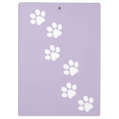 Flaumiger Kitty und Tatzen auf Lila Klemmbrett (Rückseite)