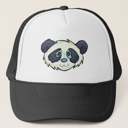 Flaumiger Panda Truckerkappe (Vorderseite)