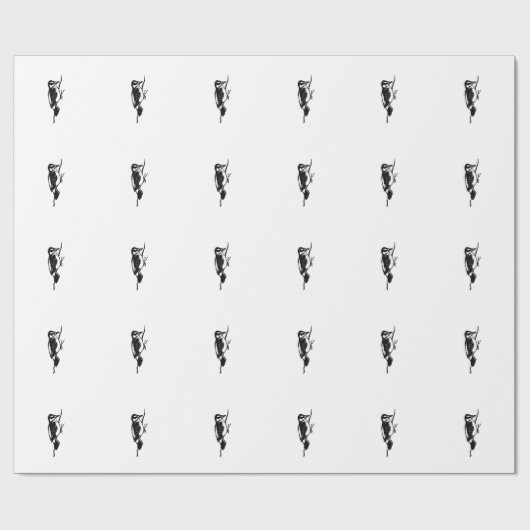 Flaumiger Specht Geschenkpapier (Flach)