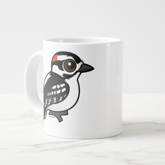 Flaumiger Specht Jumbo-Tasse (Vorderseite Links)