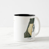 Flaumiger Specht (Mann) Zweifarbige Tasse (VorderseiteRechts)