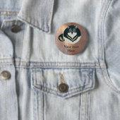 Flaumiger Wolf-Knopf Button (Beispiel)