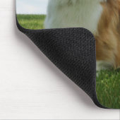 Flaumiger Wolljacken-WaliserCorgi Mousepad (Ecke)