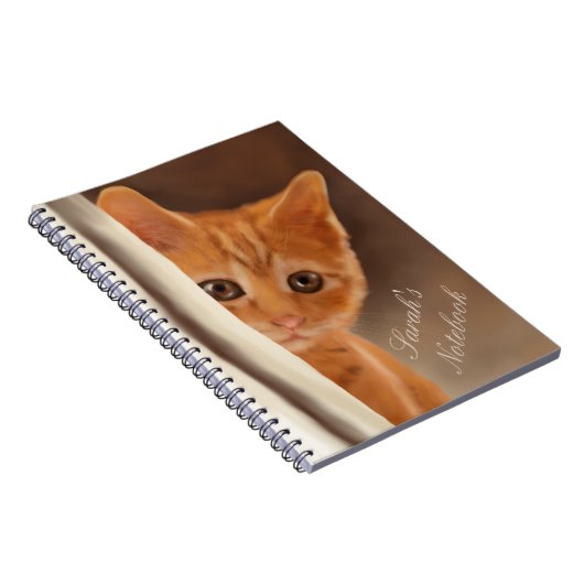 Flaumiges Ingwer-Kätzchen Notizblock (Rechte Seite)
