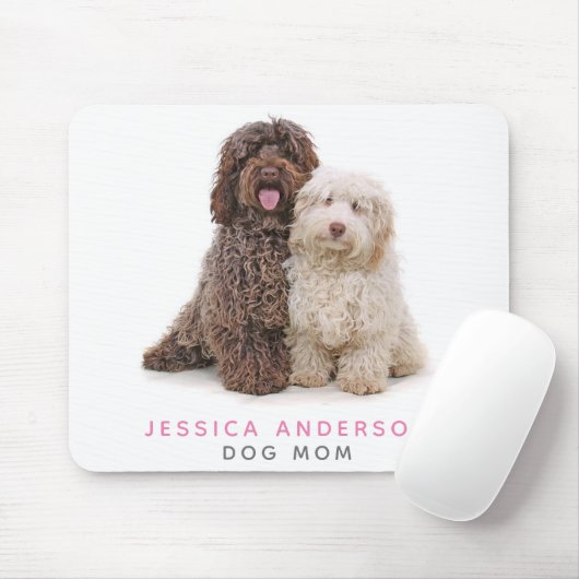 Flaumiges Labradoodles HundeMama-Geschenk Mousepad (Mit Mouse)