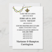 Flaunty Flamingo Mardi Gras Einladung (Rückseite)