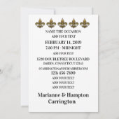 Flaunty Flamingo Mardi Gras Einladung (Rückseite)