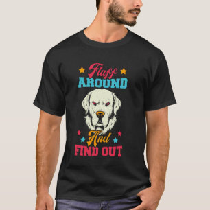 Flausch um das Gesicht eines Golden Retriever-Hund T-Shirt