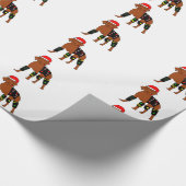 Flausch-Weihnachten Vizsla Geschenkpapier (Ecke)