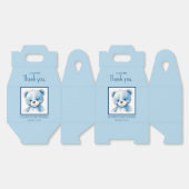 Flauschig blauer Bär Geschenkschachtel (Ungeklappt)