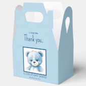 Flauschig blauer Bär Geschenkschachtel (Offen)
