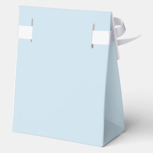 Flauschig blauer Bär Geschenkschachtel (Rückseite)