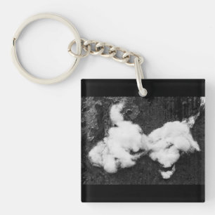 flauschig nach unten schlüsselanhänger