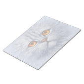 Flauschig Tabby Cat Kitten Face Light Grau Notizblock (angewinkelt)
