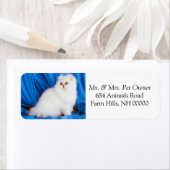 Flauschig weiße Rücksendeadressen-Aufkleber Sticke (Insitu)