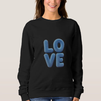 Flauschige Blaue Liebe Bewölkte Umarmungen in Blau Sweatshirt
