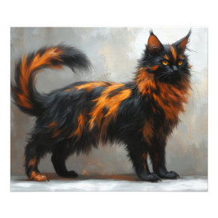Flauschige Maine Coon-Katze Fotodruck