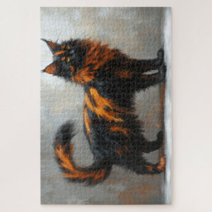 Flauschige Maine Coon-Katze Puzzle