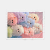Flauschige Pastell-Kätzchen-Decke Fleecedecke (Vorderseite (Horizontal))