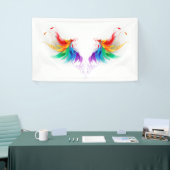 Flauschige Regenbogenflügel Banner (Messeveranstaltung)