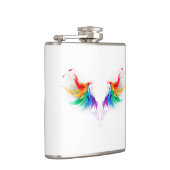 Flauschige Regenbogenflügel Flachmann (Rechts)
