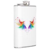 Flauschige Regenbogenflügel Flachmann (Rechts)