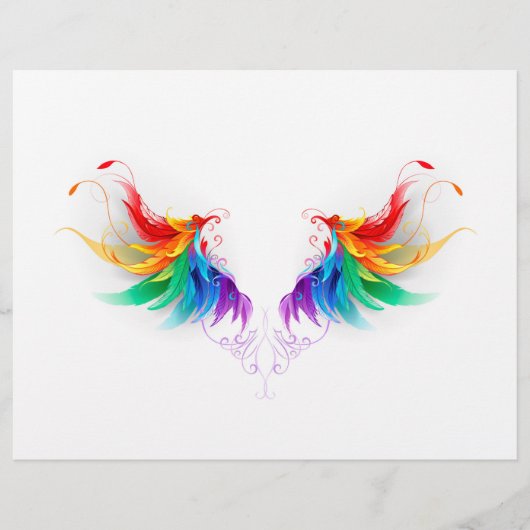 Flauschige Regenbogenflügel Flyer (Vorne)