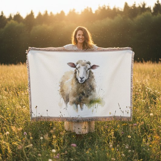 Flauschige Schafe auf der Weide Decke