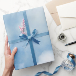 Flauschige Weiße Wolken Geschenkpapier