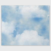 Flauschige Weiße Wolken Geschenkpapier (Flach)