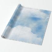 Flauschige Weiße Wolken Geschenkpapier (Ungerollt)