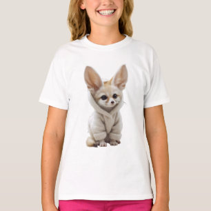 Flauschiger Bademantel Fennec Fuchs Kinder T-Shirt