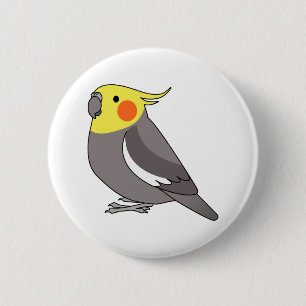 Flauschiger Cartoon Button