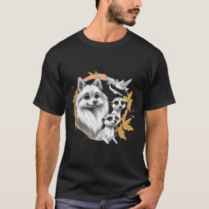 Flauschiger Hund mit Erdmännchen und Vögeln T-Shirt