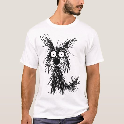 flauschiger Hund T-Shirt (Vorderseite)