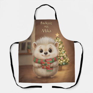 Flauschiger Igel Backzeit Design Schürze