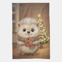 Flauschiger Igel Freude zu Weihnachten