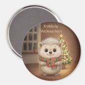 Flauschiger Igel Niko mit Baumlicht Magnet (Vorderseite/Rückseite)