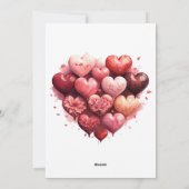 Flauschiger Teddybär Glücklicher 1. Valentinstag Feiertagskarte (Rückseite)