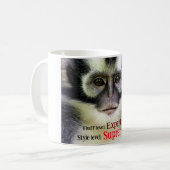 Flauschiger Thomas-Langur Kaffeetasse (Vorderseite Links)