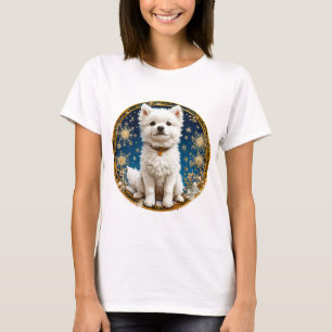flauschiger weißer Hund T-Shirt