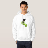Flauschiger Wurm mit Hut Hoodie (Vorne ganz)