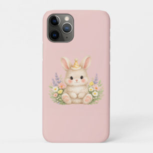 Flauschiges Hasen-Wildblumendesign für einen charm Case-Mate iPhone Hülle