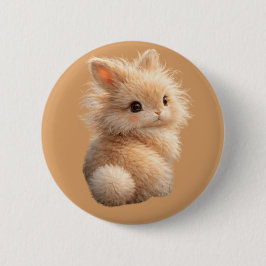 Flauschiges Kaninchen Button