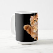 Flauschiges Kätzchen Kaffeetasse (Vorderseite Links)