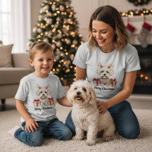 Flauschiges Rentier - Bichon Frise Hund