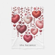 Flauschiges rotes Blumen-Herz-Geschenk zur Babypar